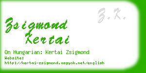 zsigmond kertai business card